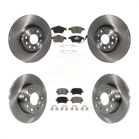 Front Rear Disc Brake Rotors And Ceramic Pads Kit For 2008-2008 Audi A3 Quattro K8C-101114 by Transit Auto