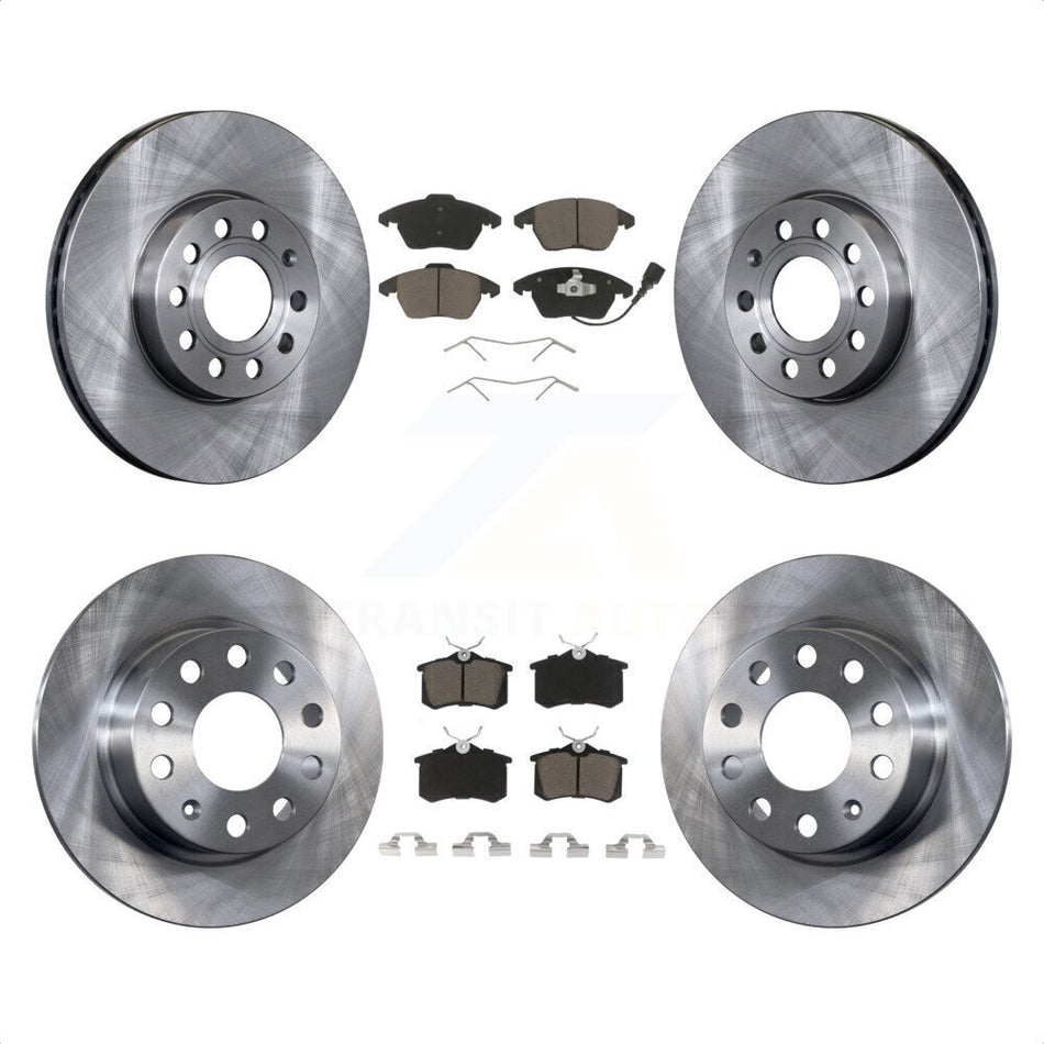 Front Rear Disc Brake Rotors And Ceramic Pads Kit For Volkswagen Jetta Beetle K8C-101118 by Transit Auto