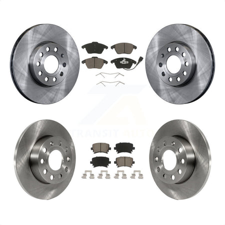 Front Rear Disc Brake Rotors And Ceramic Pads Kit For 2006-2009 Volkswagen Rabbit K8C-101125 by Transit Auto