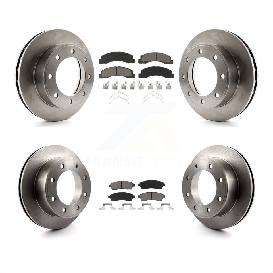 Front Rear Disc Brake Rotors And Ceramic Pads Kit For Ford F-250 Super Duty Excursion 4WD K8C-101139 by Transit Auto