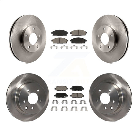 Front Rear Disc Brake Rotors And Ceramic Pads Kit For 2005-2006 Nissan X-Trail K8C-101142 by Transit Auto