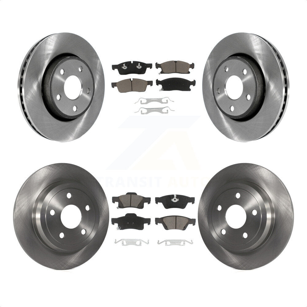 Front Rear Disc Brake Rotors And Ceramic Pads Kit For Dodge Durango K8C-101190 by Transit Auto