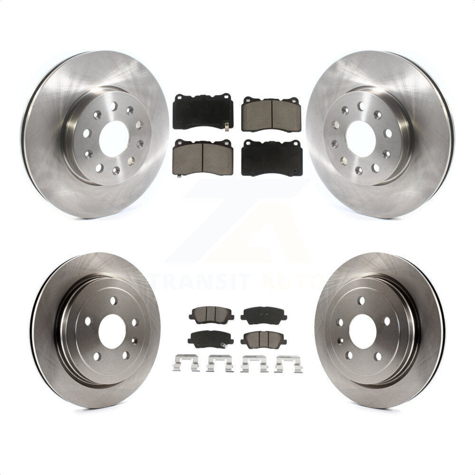 Front Rear Disc Brake Rotors And Ceramic Pads Kit For Cadillac CTS K8C-101196 by Transit Auto