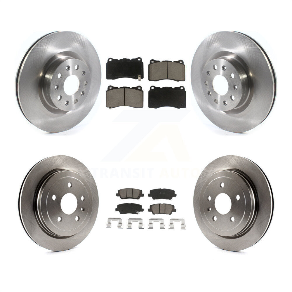 Front Rear Disc Brake Rotors And Ceramic Pads Kit For Cadillac CTS With 18" Factory Wheels K8C-101197 by Transit Auto