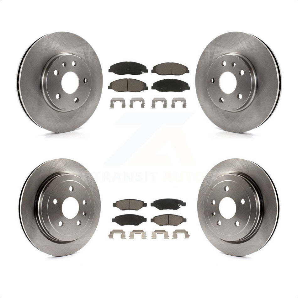 Front Rear Disc Brake Rotors And Ceramic Pads Kit For Cadillac CTS K8C-101198 by Transit Auto