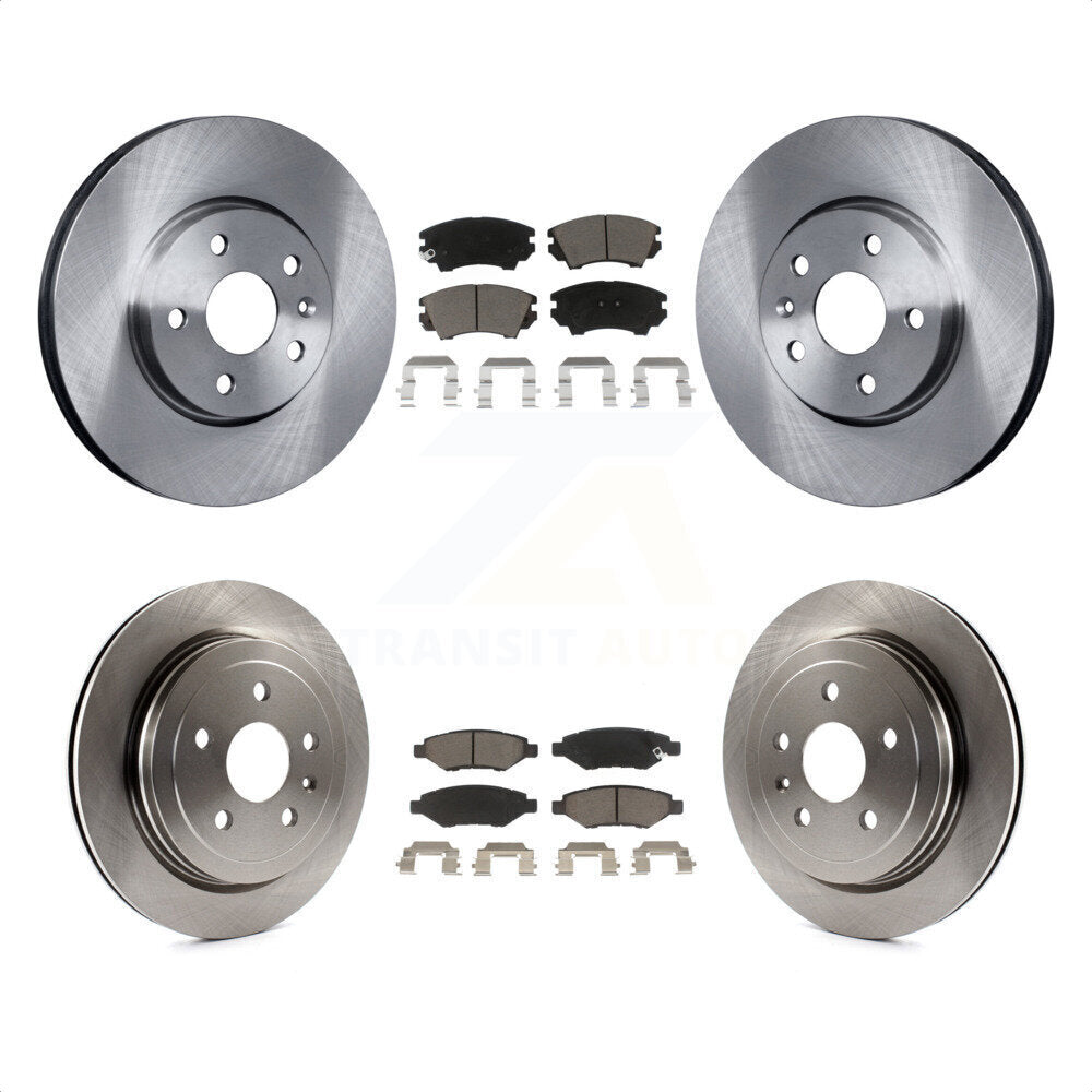 Front Rear Disc Brake Rotors And Ceramic Pads Kit For 2010-2015 Chevrolet Camaro LT LS K8C-101209 by Transit Auto