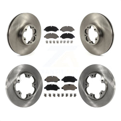 Front Rear Disc Brake Rotors And Ceramic Pads Kit For 2016 Ford Transit-350 HD With 5 Lug Wheels K8C-101237