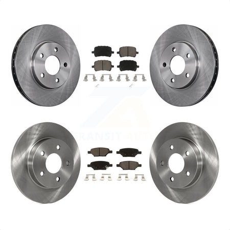 Front Rear Disc Brake Rotors And Ceramic Pads Kit For Chevrolet Malibu Pontiac G6 With 276mm Diameter Rotor K8C-101241 by Transit Auto