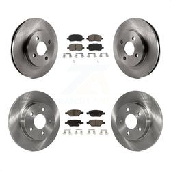 Front Rear Disc Brake Rotors And Ceramic Pads Kit For Pontiac G5 Pursuit K8C-101244