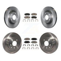Front Rear Disc Brake Rotors And Ceramic Pads Kit For INFINITI G35 Nissan 350Z K8C-101251
