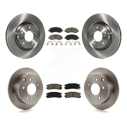 Front Rear Disc Brake Rotors And Ceramic Pads Kit For Mitsubishi Galant Eclipse K8C-101255