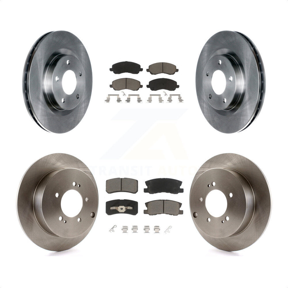 Front Rear Disc Brake Rotors And Ceramic Pads Kit For Mitsubishi Outlander K8C-101258 by Transit Auto