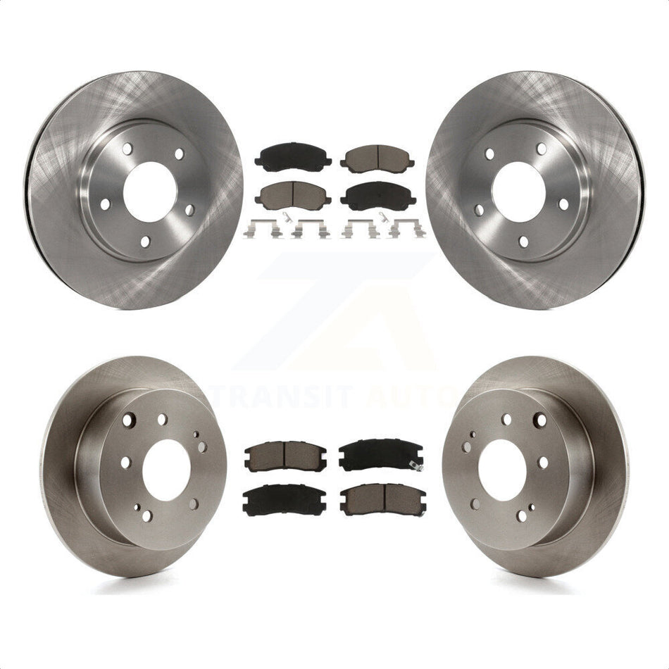 Front Rear Disc Brake Rotors And Ceramic Pads Kit For 2004-2006 Mitsubishi Galant 2.4L K8C-101260 by Transit Auto