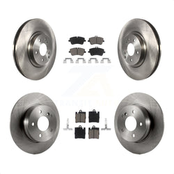 Front Rear Disc Brake Rotors And Ceramic Pads Kit For 2004 Mercedes-Benz C320 Wagon Coupe with RWD With Sport Package K8C-101270