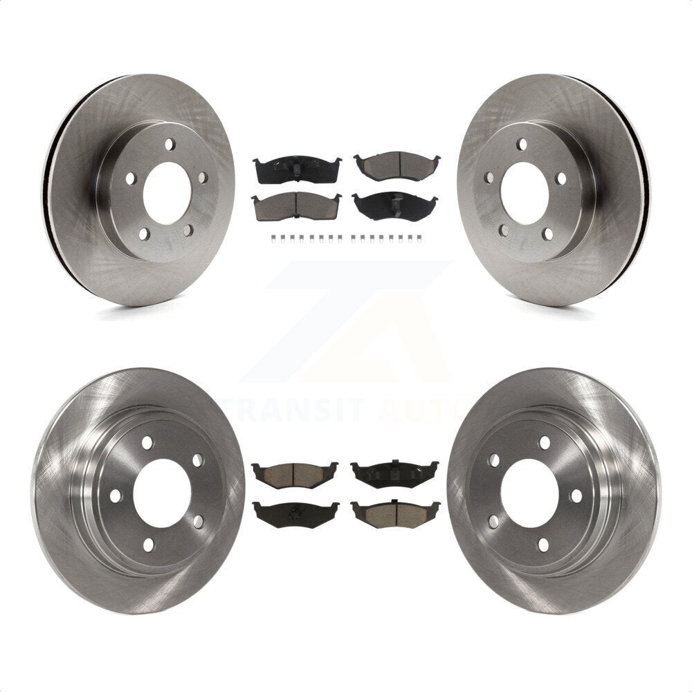 Front Rear Disc Brake Rotors And Ceramic Pads Kit For Chrysler Dodge Intrepid Concorde LHS Eagle Vision New Yorker K8C-101281 by Transit Auto