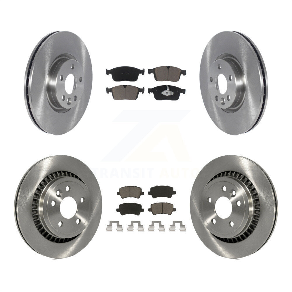 Front Rear Disc Brake Rotors And Ceramic Pads Kit For Volvo XC60 K8C-101333 by Transit Auto