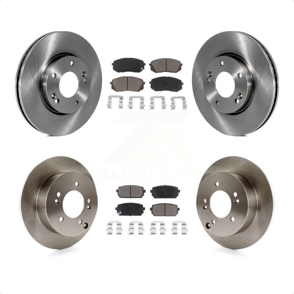 Front Rear Disc Brake Rotors And Ceramic Pads Kit For 2007-2009 Kia Rondo K8C-101343 by Transit Auto