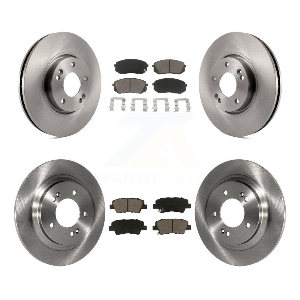 Front Rear Disc Brake Rotors And Ceramic Pads Kit For 2016 Kia Soul EV From Chassis VIN #160921 K8C-101349 by Transit Auto