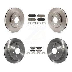 Front Rear Disc Brake Rotors And Ceramic Pads Kit For Suzuki Equator K8C-101355