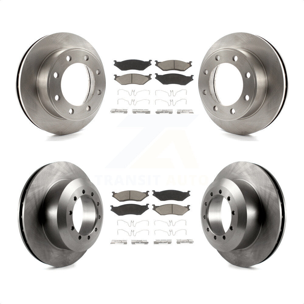 Front Rear Disc Brake Rotors And Ceramic Pads Kit For Ford F-450 Super Duty F-550 K8C-101361 by Transit Auto