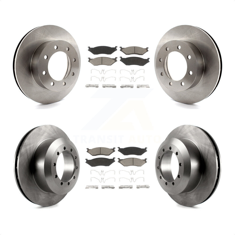 Front Rear Disc Brake Rotors And Ceramic Pads Kit For Ford E-550 Super Duty F-450 F-550 Econoline K8C-101363 by Transit Auto