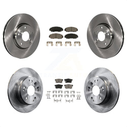 Front Rear Disc Brake Rotors And Ceramic Pads Kit For 2004-2005 Acura TL Automatic transmission K8C-101366