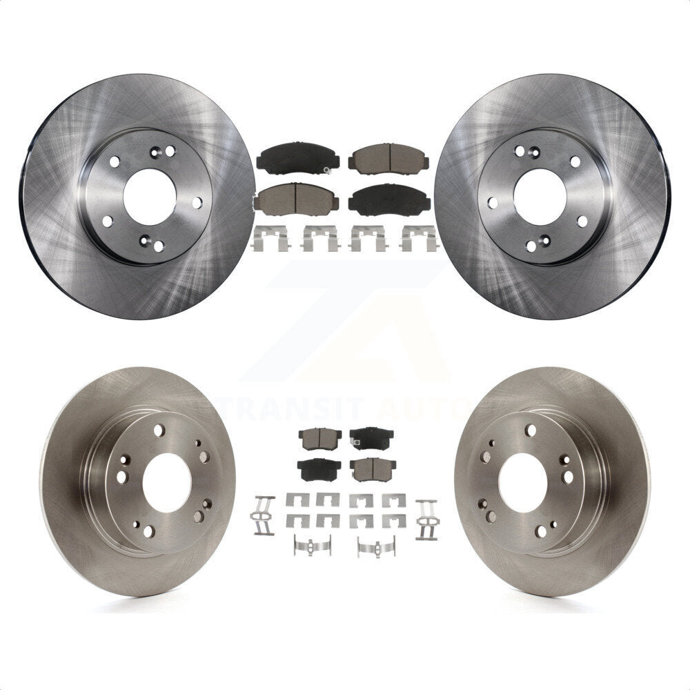 Front Rear Disc Brake Rotors And Ceramic Pads Kit For Honda Accord K8C-101372 by Transit Auto