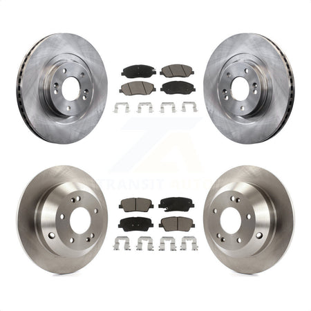 Front Rear Disc Brake Rotors And Ceramic Pads Kit For 2013-2016 Hyundai Santa Fe XL 3.3L K8C-101381 by Transit Auto