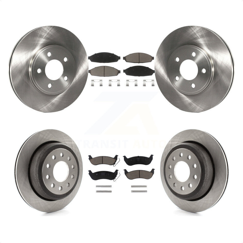 Front Rear Disc Brake Rotors And Ceramic Pads Kit For 2003-2011 Lincoln Town Car Sedan K8C-101428 by Transit Auto