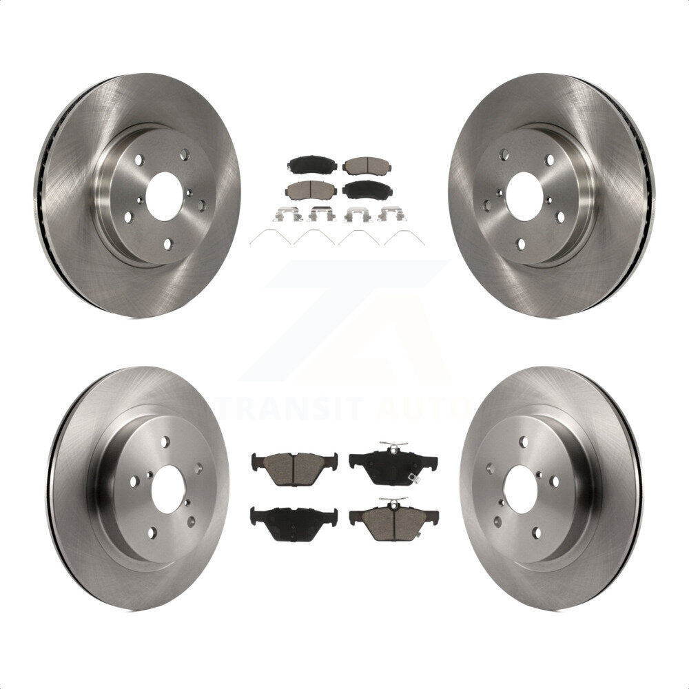 Front Rear Disc Brake Rotors And Ceramic Pads Kit For 2016-2019 Subaru Legacy 2.5L K8C-101462 by Transit Auto