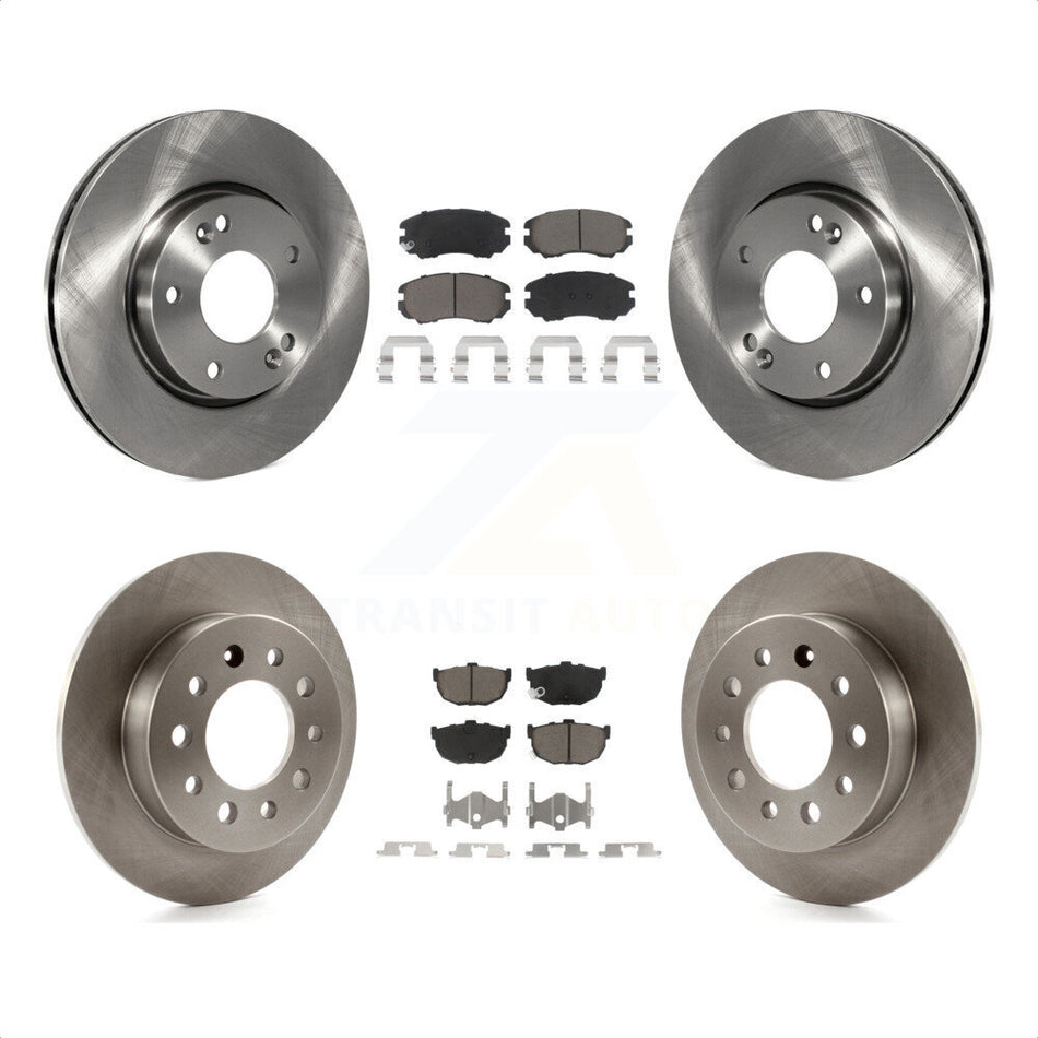 Front Rear Disc Brake Rotors And Ceramic Pads Kit For Hyundai Tiburon K8C-101476 by Transit Auto