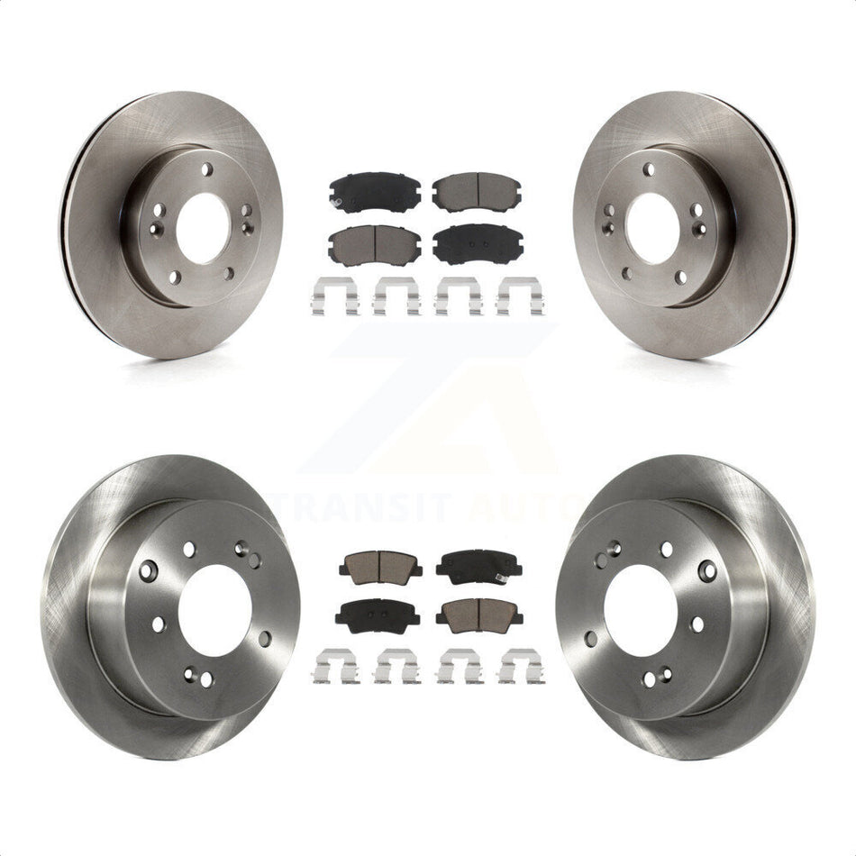 Front Rear Disc Brake Rotors And Ceramic Pads Kit For 2010-2011 Kia Soul 1.6L K8C-101483 by Transit Auto