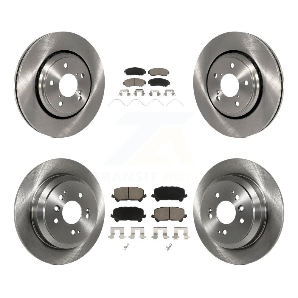 Front Rear Disc Brake Rotors And Ceramic Pads Kit For 2019-2022 Honda Passport K8C-101495 by Transit Auto