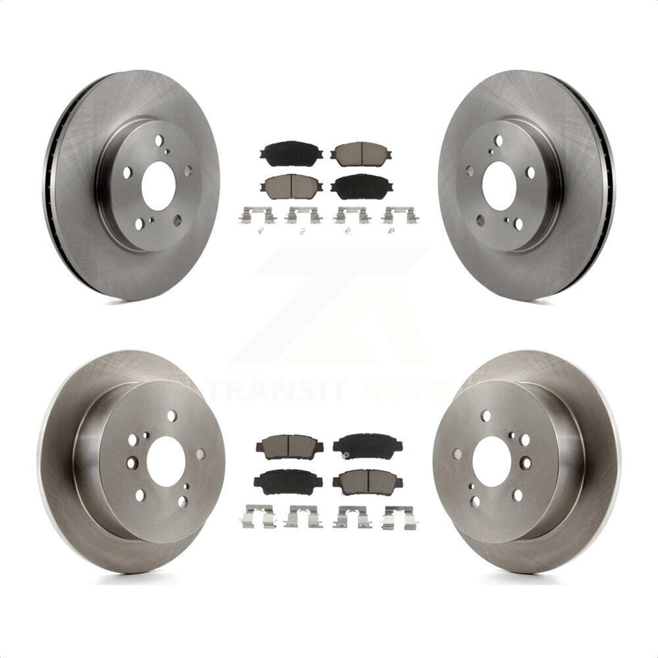 Front Rear Disc Brake Rotors And Ceramic Pads Kit For 2004-2010 Toyota Sienna K8C-101501 by Transit Auto