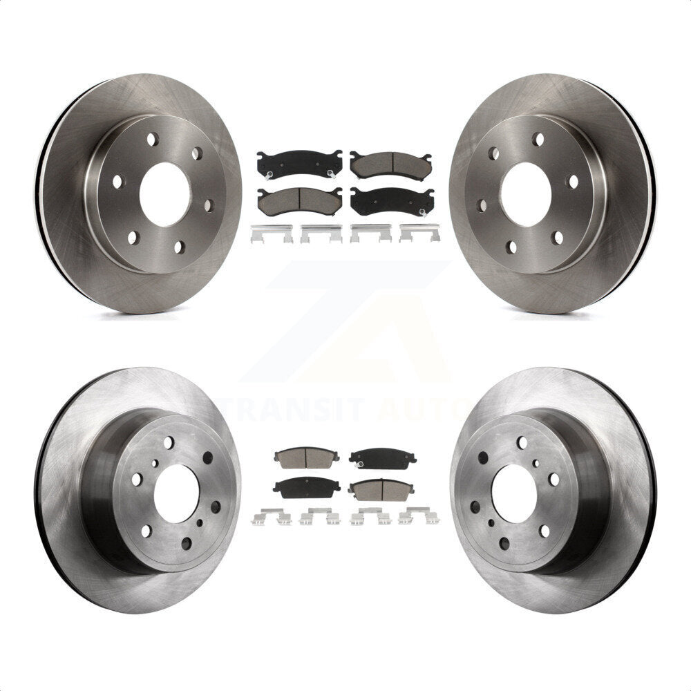 Front Rear Disc Brake Rotors And Ceramic Pads Kit For 2007 Chevrolet Silverado 1500 rear brakes K8C-101519 by Transit Auto