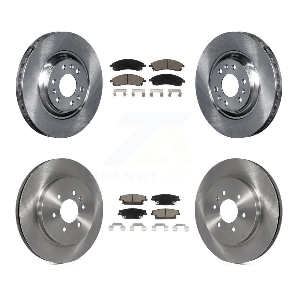 Front Rear Disc Brake Rotors And Ceramic Pads Kit For Cadillac SRX K8C-101522 by Transit Auto