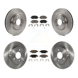 Front Rear Disc Brake Rotors And Ceramic Pads Kit For 2010 Pontiac G5 With Brakes K8C-101528