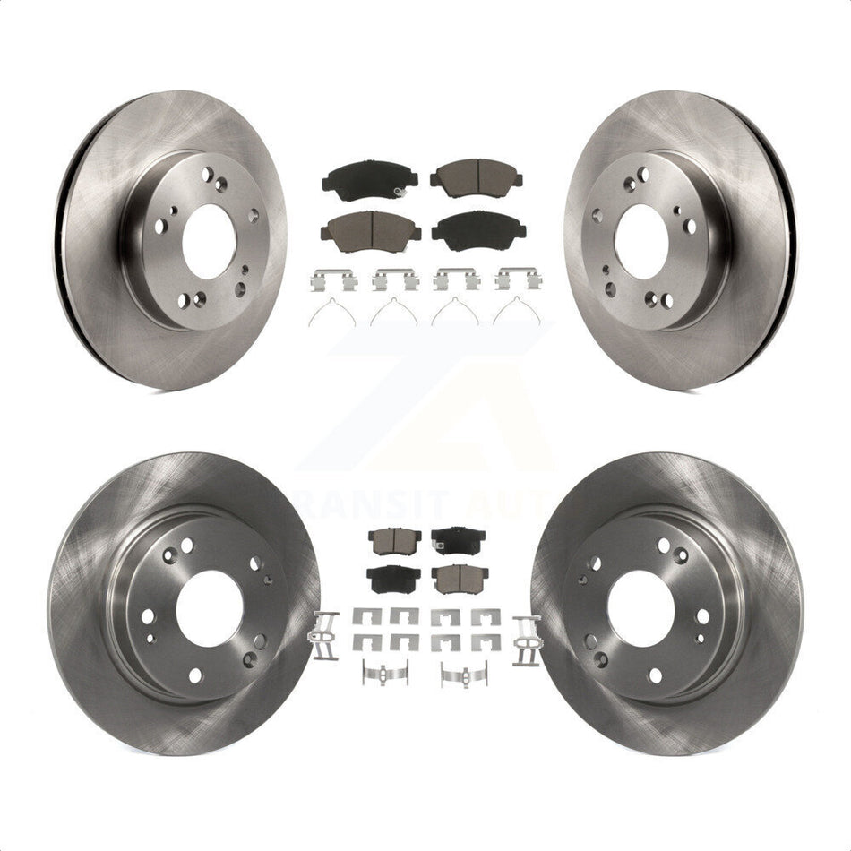 Front Rear Disc Brake Rotors And Ceramic Pads Kit For 2013-2015 Acura ILX 1.5L K8C-101531 by Transit Auto