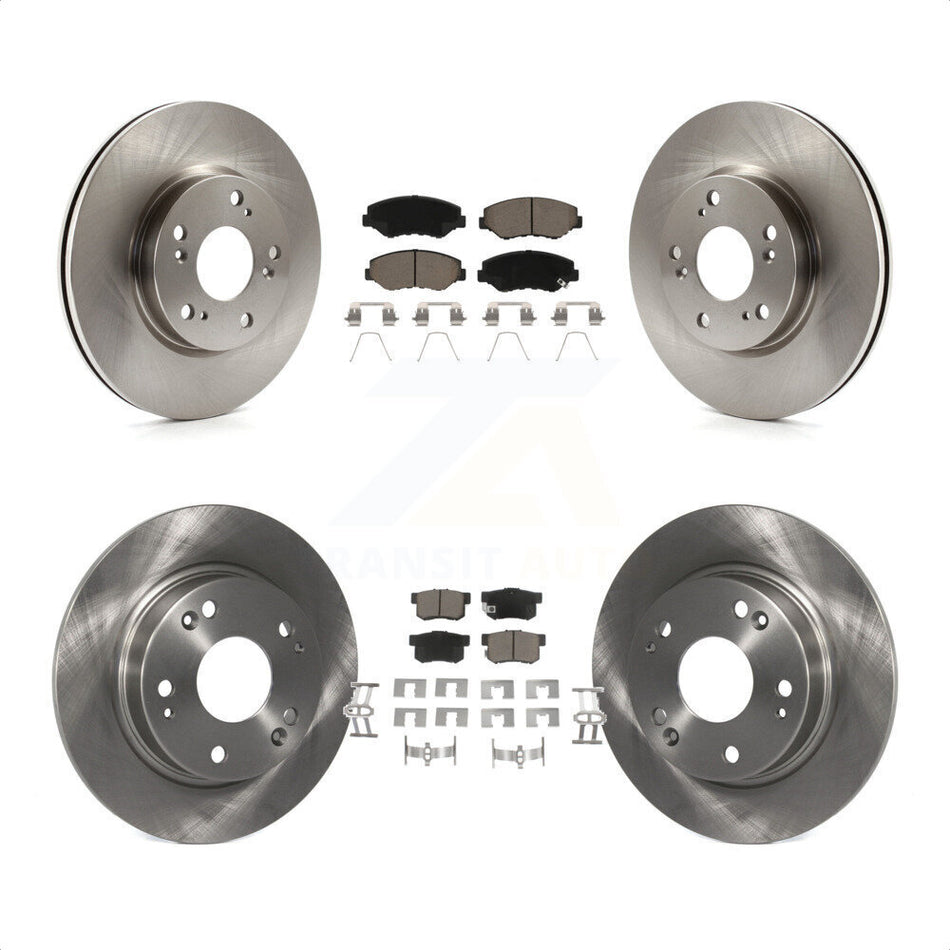 Front Rear Disc Brake Rotors And Ceramic Pads Kit For 2013 Acura ILX 2.0L K8C-101532 by Transit Auto