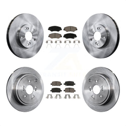 Front Rear Disc Brake Rotors And Ceramic Pads Kit For 2003-2008 Honda Pilot K8C-101548