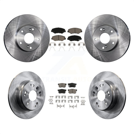 Front Rear Disc Brake Rotors And Ceramic Pads Kit For 2003-2011 Honda Element K8C-101549 by Transit Auto