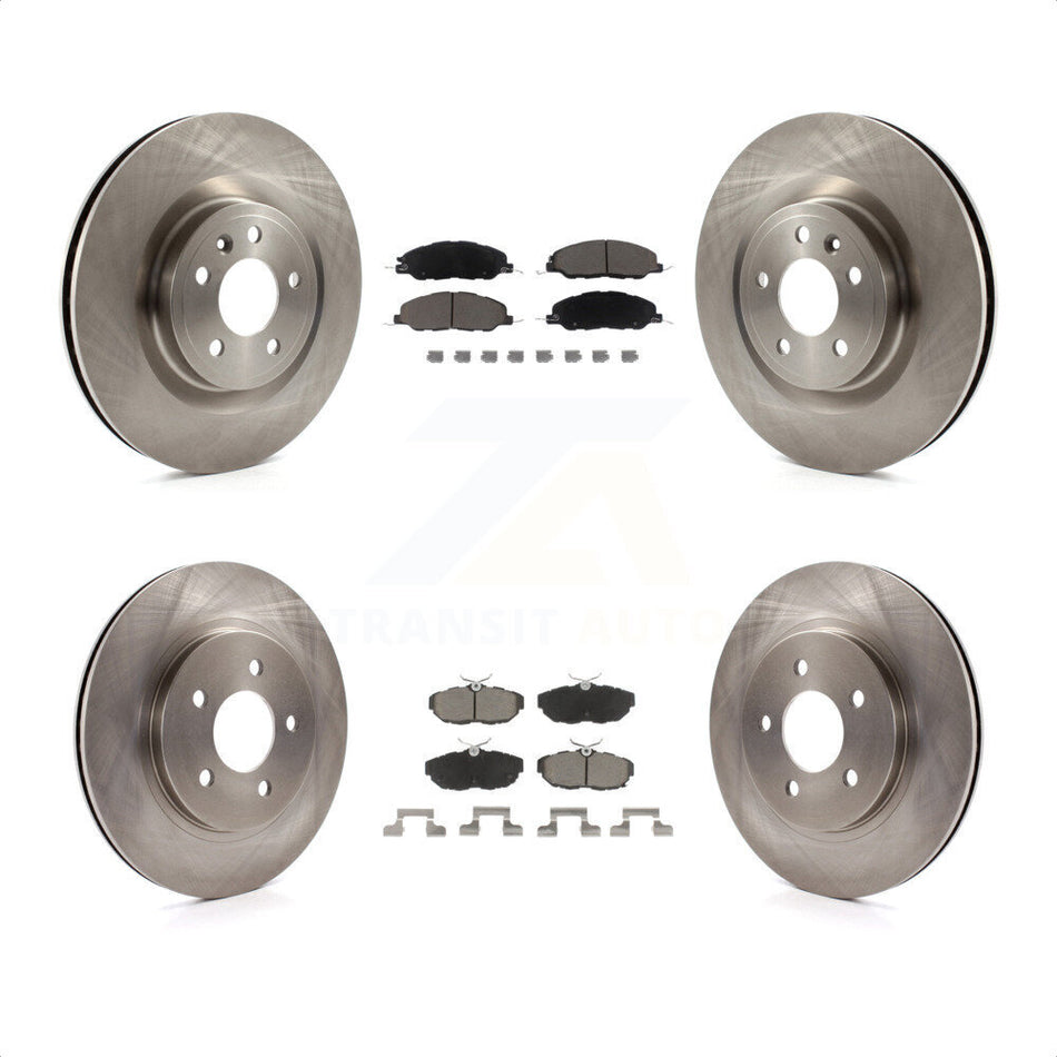 Front Rear Disc Brake Rotors And Ceramic Pads Kit For Ford Mustang K8C-101552 by Transit Auto