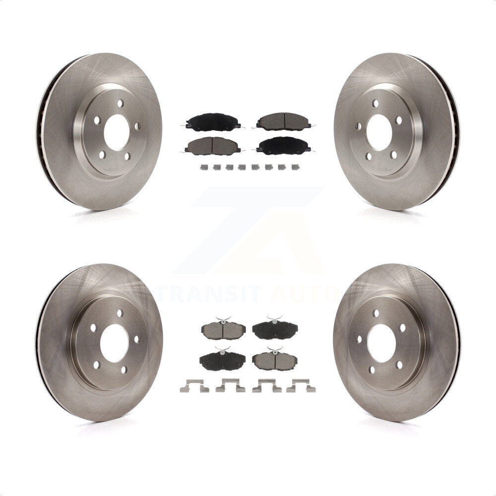 Front Rear Disc Brake Rotors And Ceramic Pads Kit For Ford Mustang K8C-101553 by Transit Auto