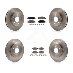 Front Rear Disc Brake Rotors And Ceramic Pads Kit For 2005-2010 Ford Mustang Base K8C-101555