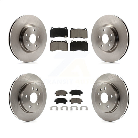 Front Rear Disc Brake Rotors And Ceramic Pads Kit For Cadillac XTS K8C-101557 by Transit Auto