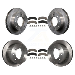 Front Rear Disc Brake Rotors And Ceramic Pads Kit For 2011-2019 Chevrolet Silverado 3500 HD GMC Sierra With Dual Wheels K8C-101570