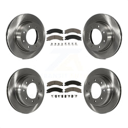 Front Rear Disc Brake Rotors And Ceramic Pads Kit For Nissan NV2500 NV3500 NV1500 K8C-101571