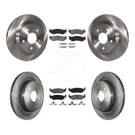 Front Rear Disc Brake Rotors And Ceramic Pads Kit For Dodge Ram 1500 K8C-101575 by Transit Auto