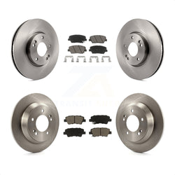 Front Rear Disc Brake Rotors And Ceramic Pads Kit For 2014-2017 Kia Rondo With Electric Parking K8C-101584