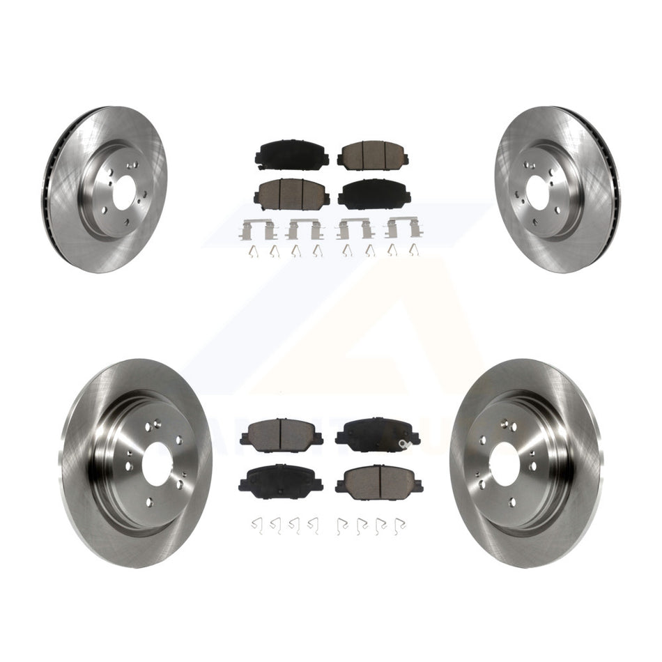 Front Rear Disc Brake Rotors And Ceramic Pads Kit For Honda CR-V K8C-101589 by Transit Auto